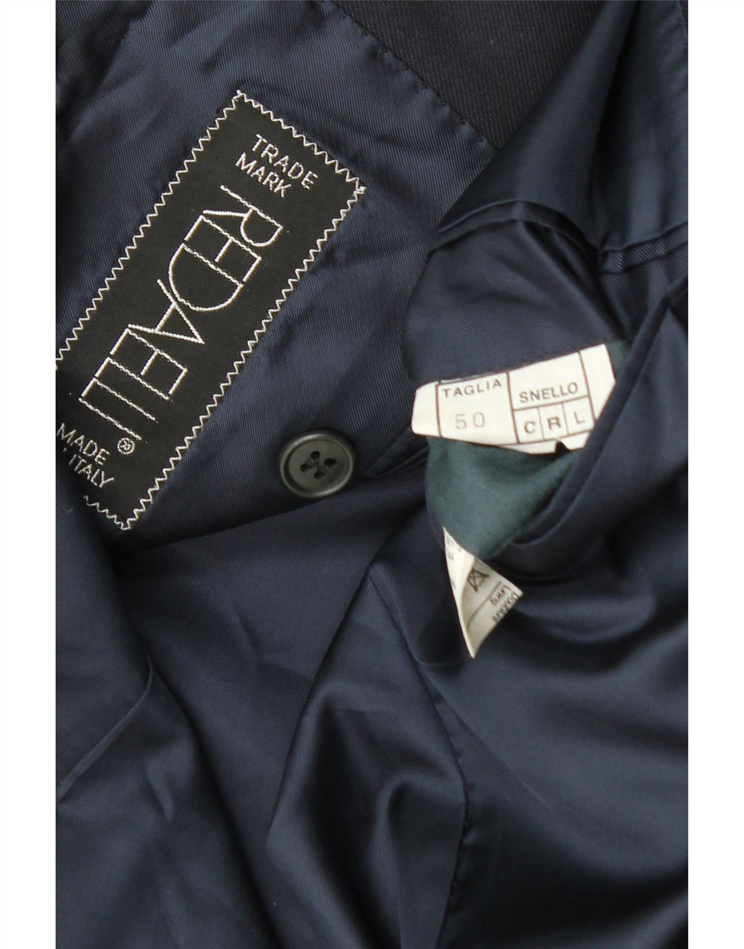 Redaelli Herren-Blazer, zweireihig, IT 50, Größe L, Marineblau