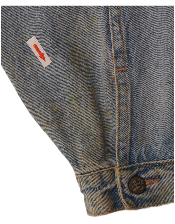 Ragazza Damen Jeansjacke UK 14 XL Blaue Baumwolle