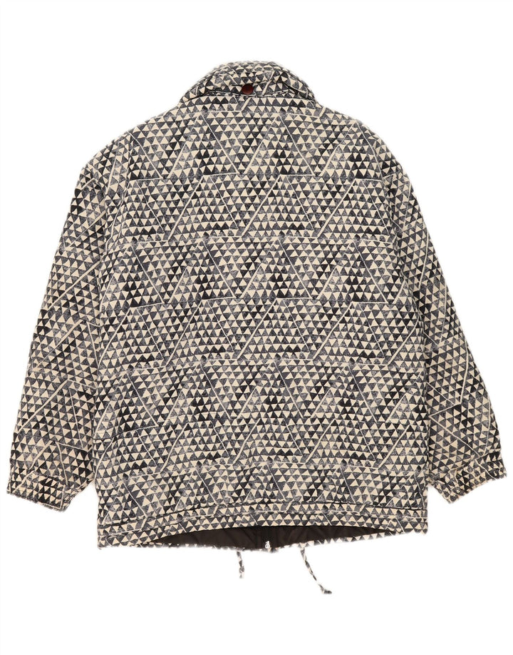 Colmar Damen Übergroße wattierte Jacke US 8 Medium Navy Blue Geometrisch