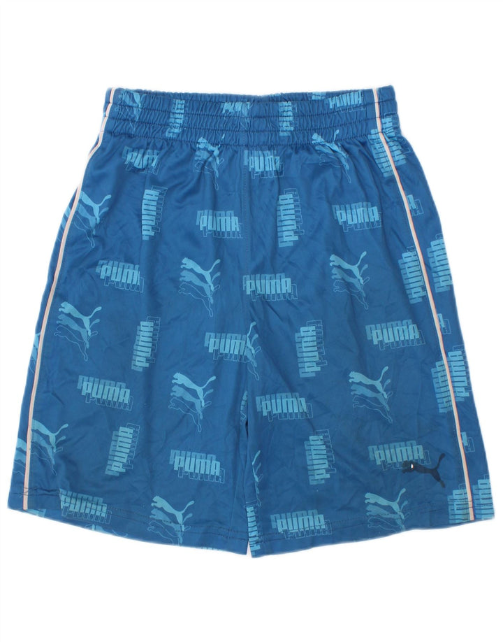 Puma Boys Graphic Sport Shorts 6-7 Jahre Blaues Polyester