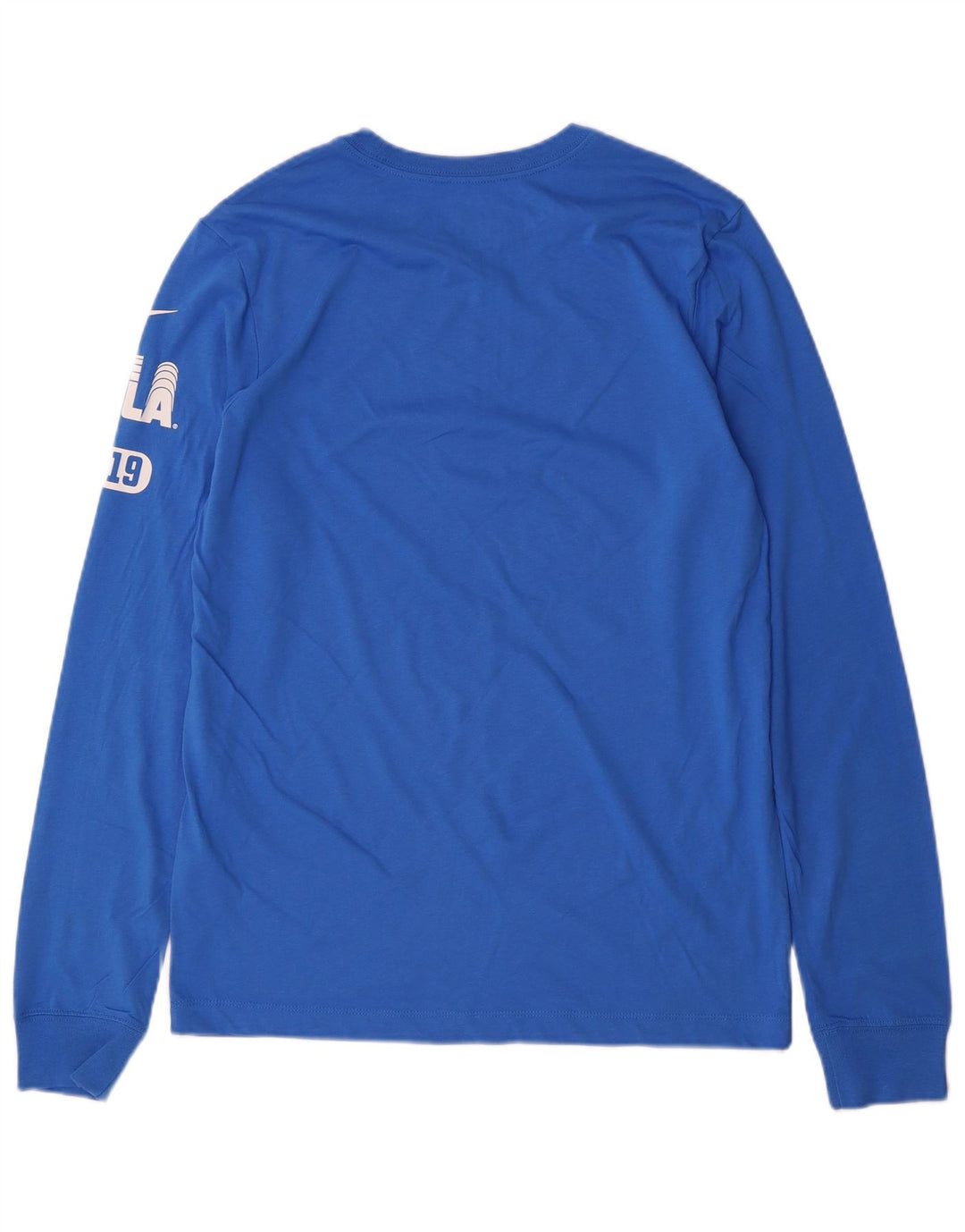 Nike Herren-Grafikoberteil mit langen Ärmeln aus mittelblauer Baumwolle