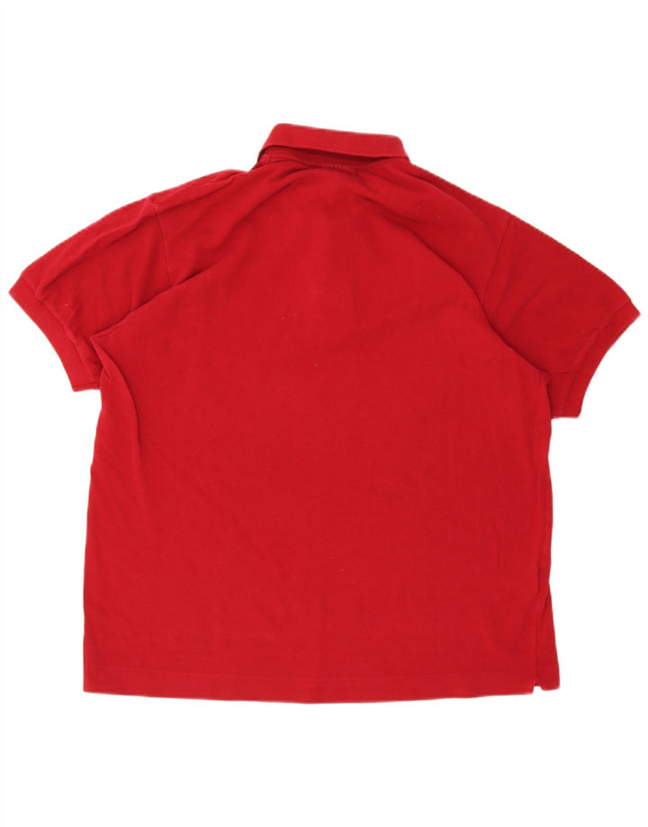 Lacoste Herren-Poloshirt, Größe 5, große rote Baumwolle