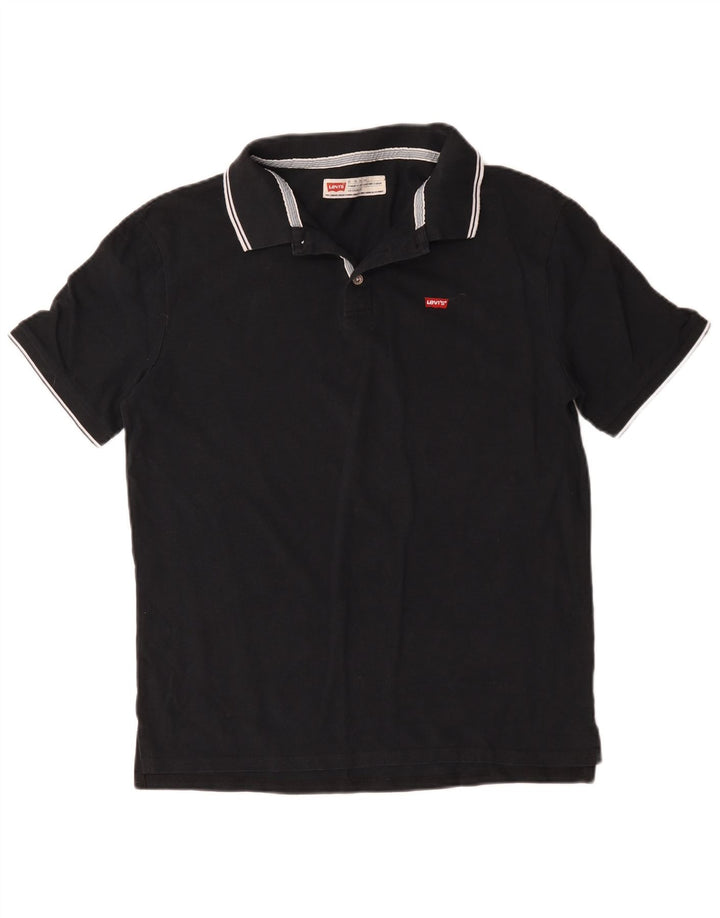 Levi's Herren-Poloshirt XL aus schwarzer Baumwolle