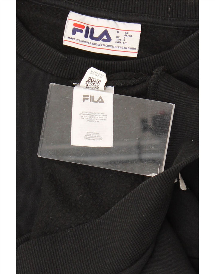 Fila Herren Sweatshirt Pullover Small Schwarz Colourblock Baumwolle
