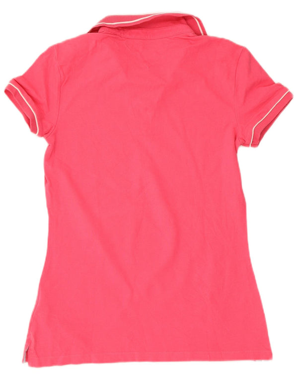 Tommy Hilfiger Damen Poloshirt UK 10 Small Rosa Baumwolle