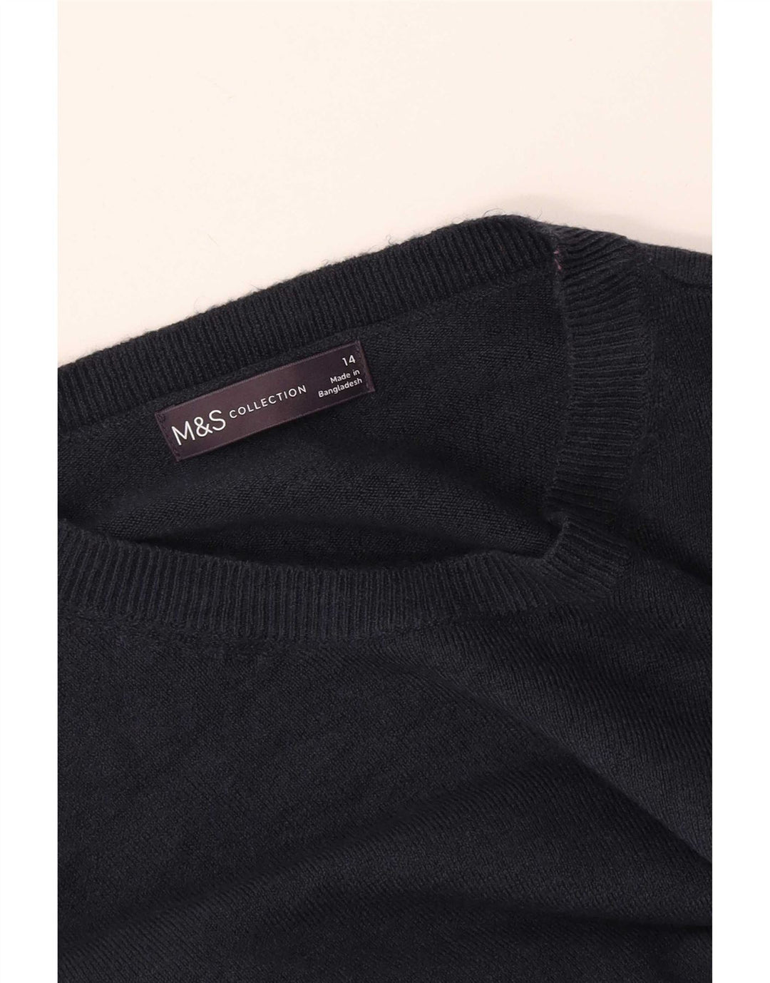 Marks & Spencer Damen-Pullover mit U-Boot-Ausschnitt, Gr. 14, mittleres Marineblau