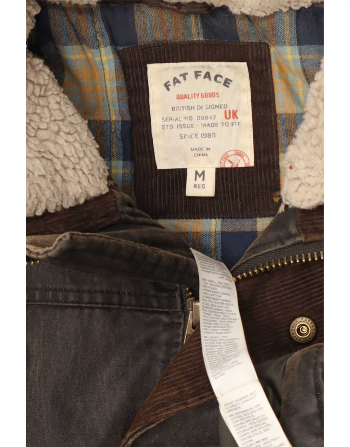 Fat Face Herrenjacke aus gewachster Baumwolle, UK 38, Mittelbraun