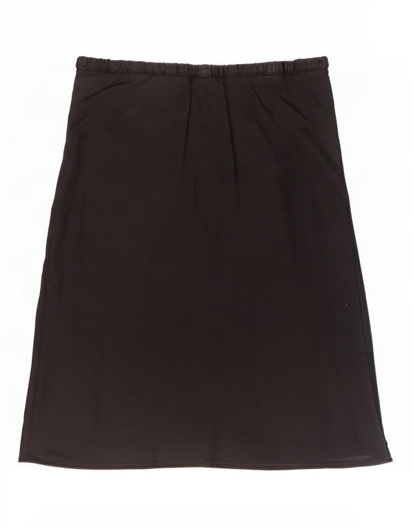 Topshop Damen A-Linien-Rock UK 12 Medium W30 Schwarze Viskose
