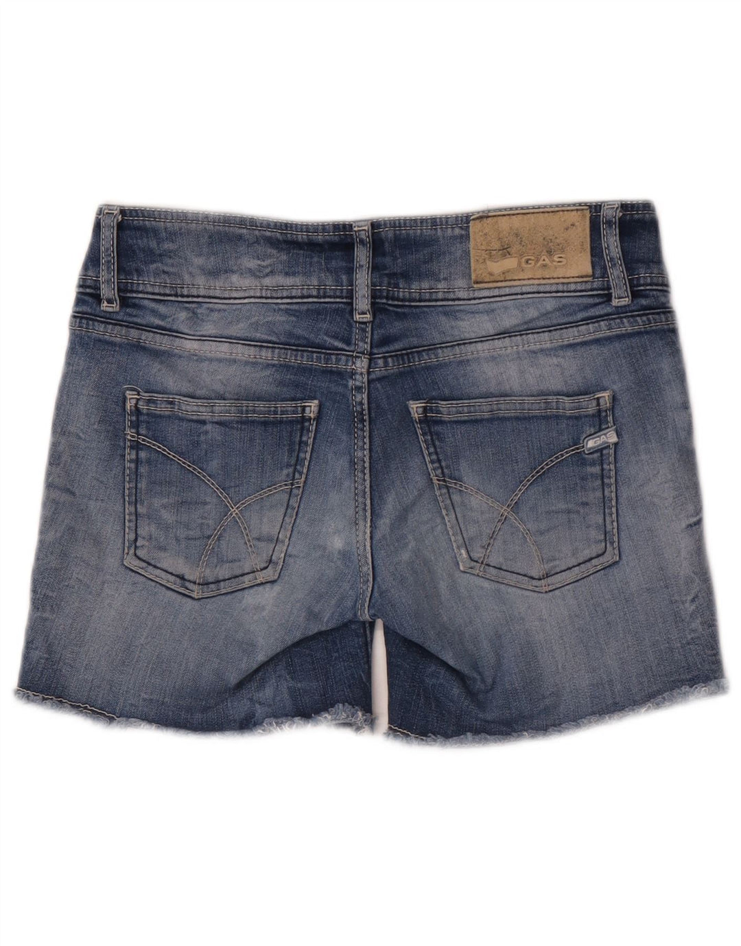 GUESS Damen Jeansshorts W26 Small Blaue Baumwolle