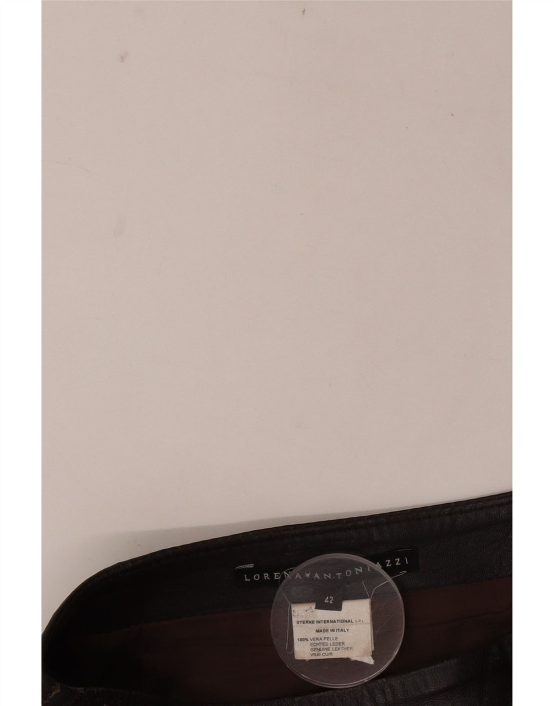 Lorena Antoniazzi Damen Lederrock IT 42 Medium W26 Braunes Leder