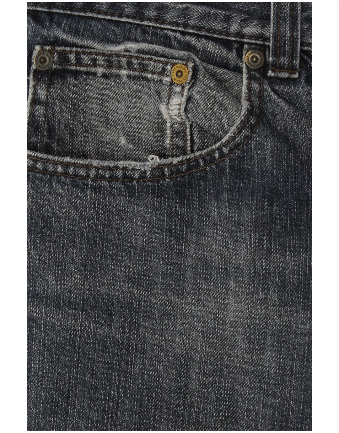 C&A Herren Straight Jeans W37 L30 Blaue Baumwolle