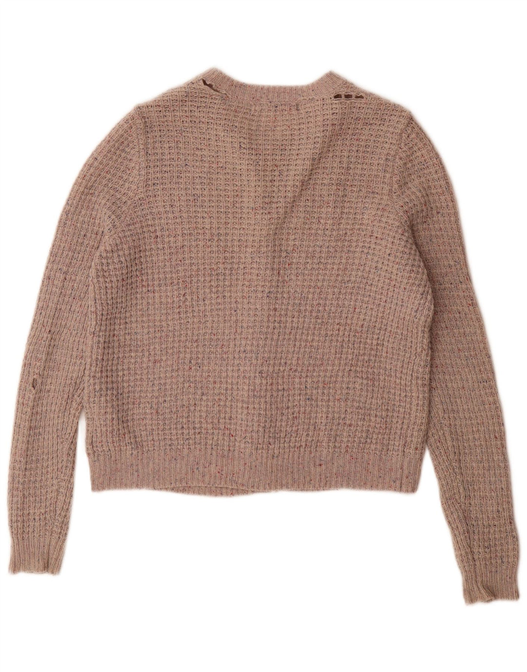 Marks & Spencer Damen-Cardigan-Pullover UK 14 Große grau gefleckte Wolle