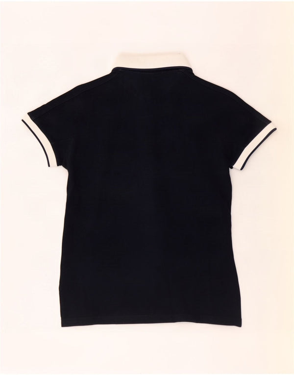 Fred Perry Damen Poloshirt UK 10 Small Marineblau Farbblock