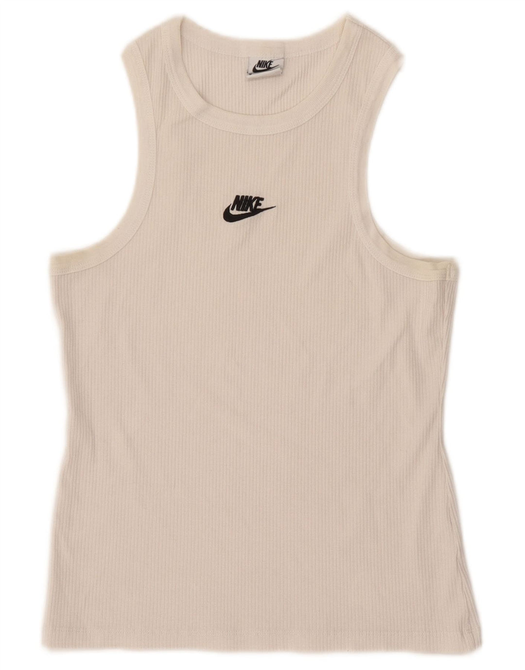 Nike Damen-Trägershirt UK 12 Mittelweiße Baumwolle