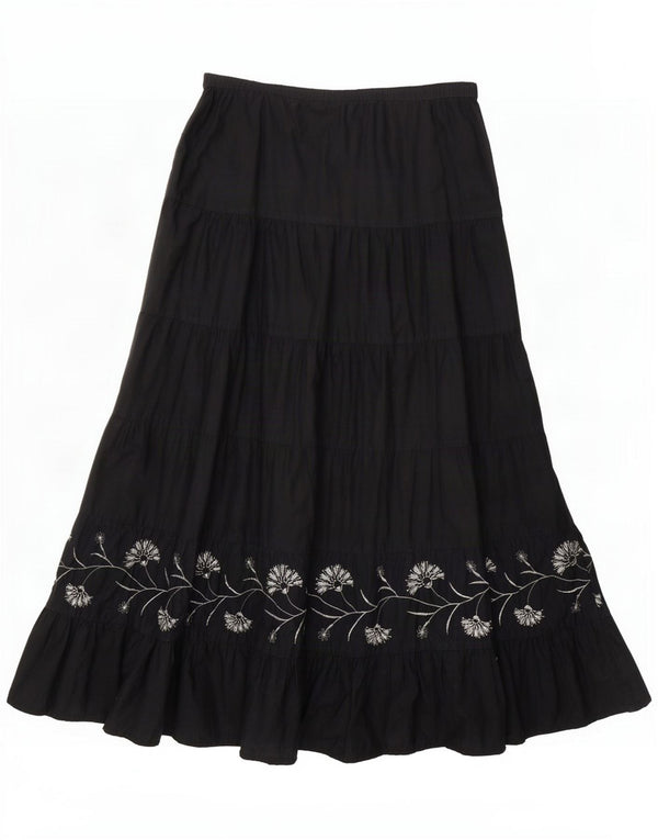 Papaya Damen-Stufenrock UK 10 Small W30 Schwarz geblümte Baumwolle  Produktbeschreibung Etikettengröße: