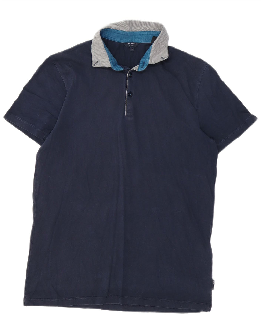 Ted Baker Herren-Poloshirt, Größe 3, mittelgroß, marineblau, Baumwolle