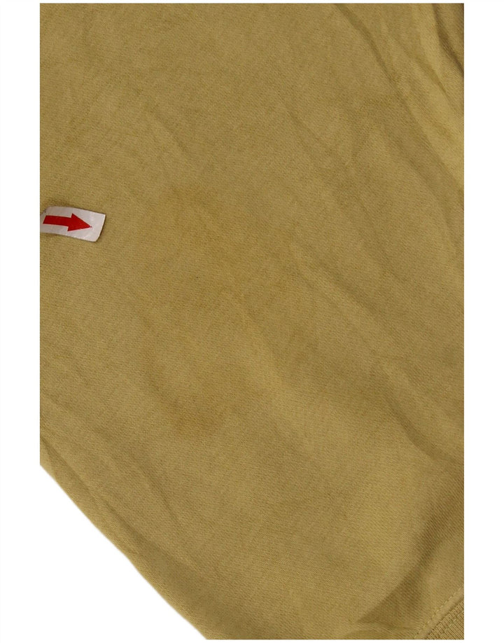 NIKE Womens Crop Oversized Sweatshirt Pullover UK 14 Medium Khaki Baumwolle