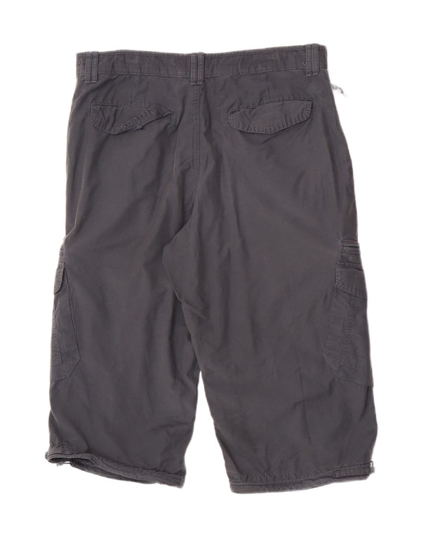 Marks & Spencer Herren Blue Harbor Cargo Bermuda Shorts W34 Large Grau