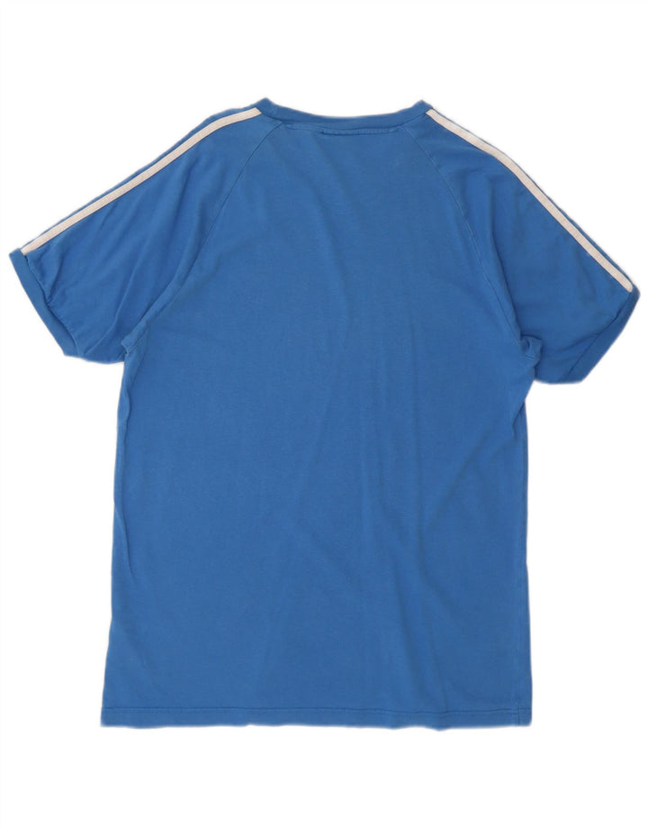 Adidas Herren T-Shirt Top mittelblaue Baumwolle