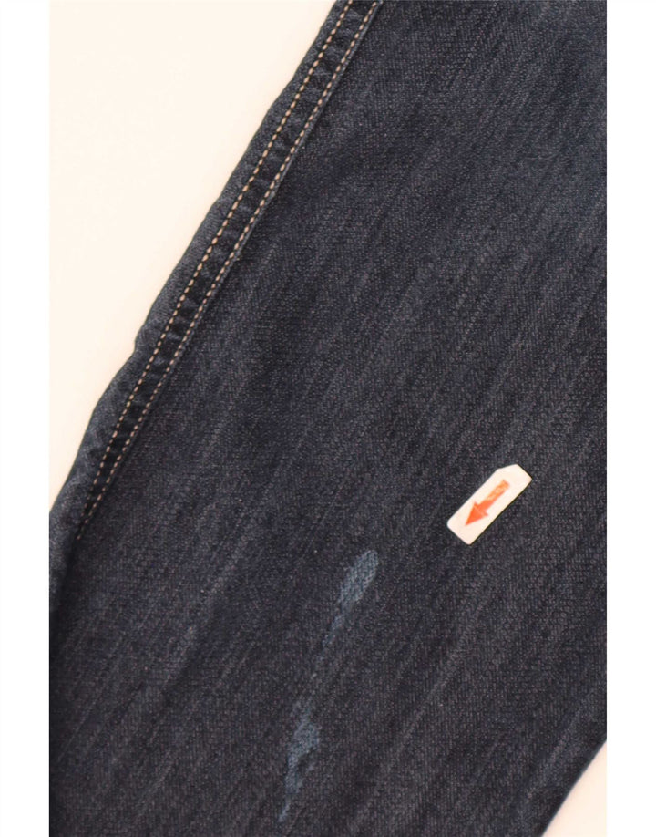 Roccobarocco Damen Straight Jeans W32 L29 Marineblau Baumwolle