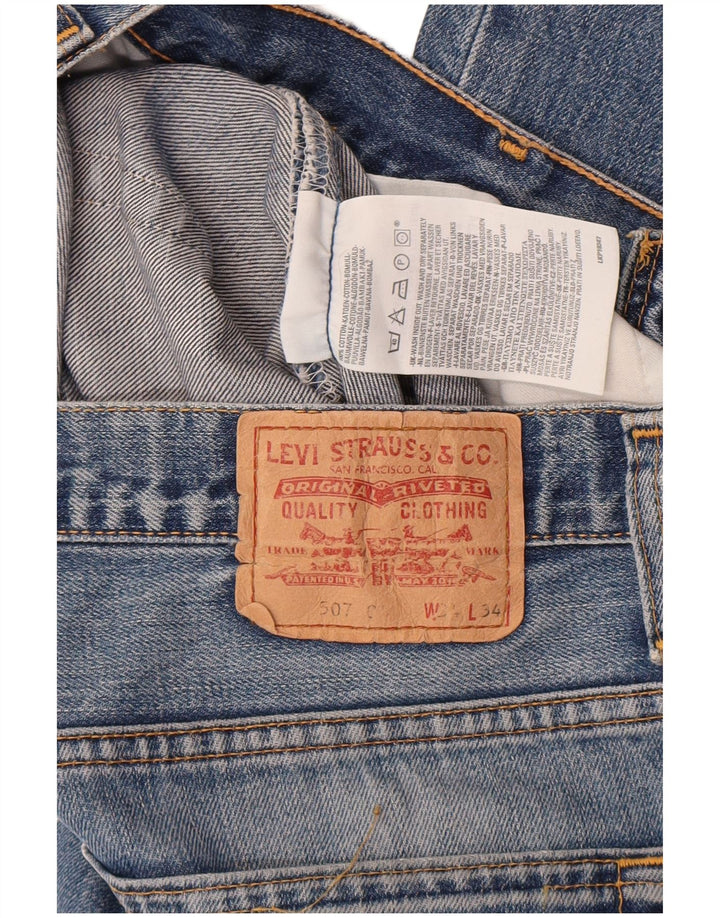Levi's Herren 507 Bootcut Jeans W34 L34 Blaue Baumwolle