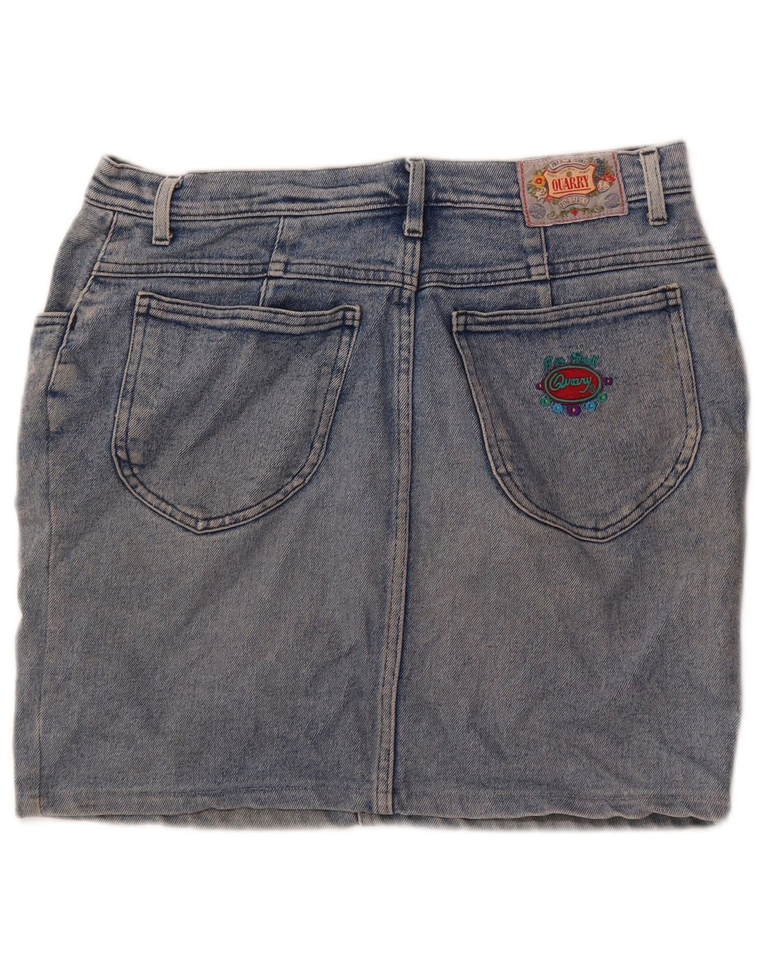 Quarry Damen Mini-Jeansrock W31 mittelblaue Baumwolle