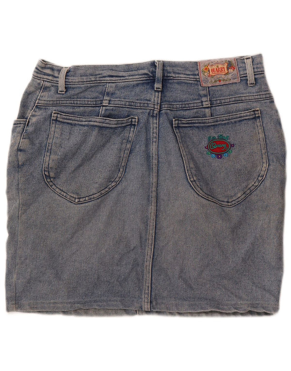 Quarry Damen Mini-Jeansrock W31 mittelblaue Baumwolle