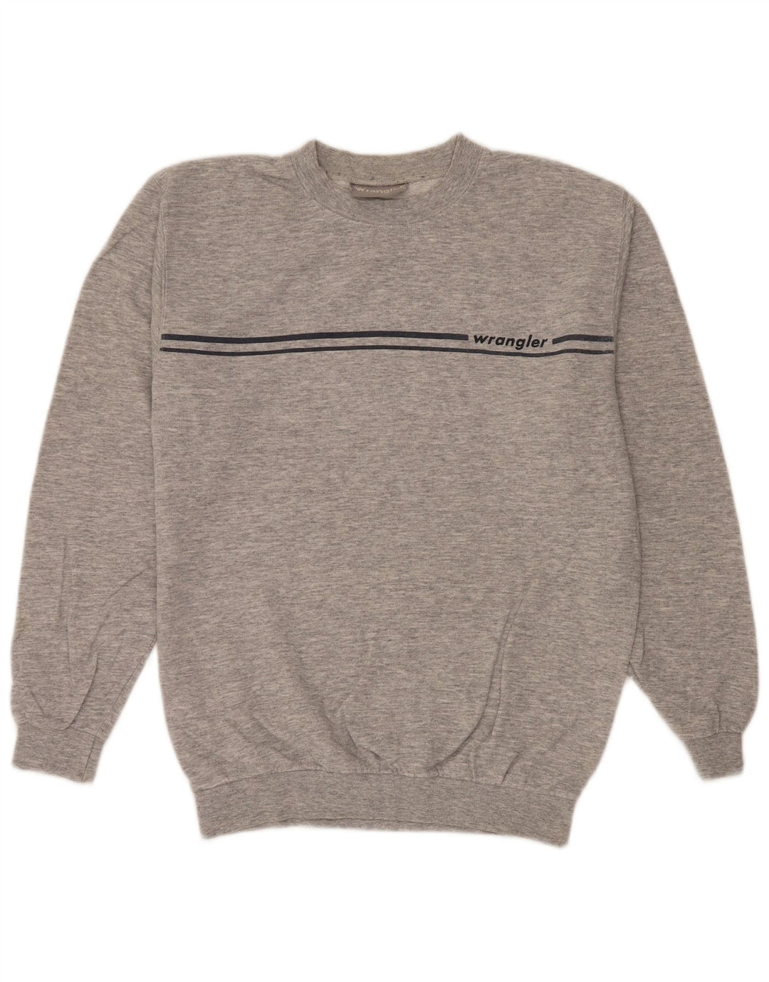 Wrangler Herren-Sweatshirt-Pullover, klein, grau gesprenkelte Baumwolle
