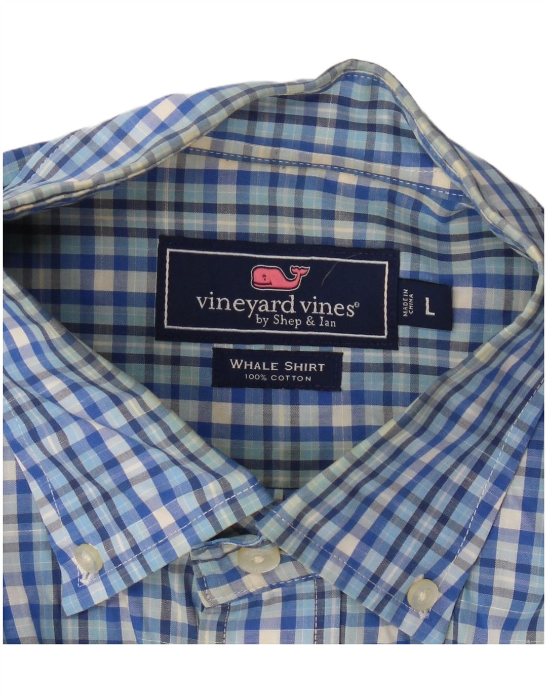 VINEYARD VINES Herrenhemd, groß, blau kariert, Baumwolle