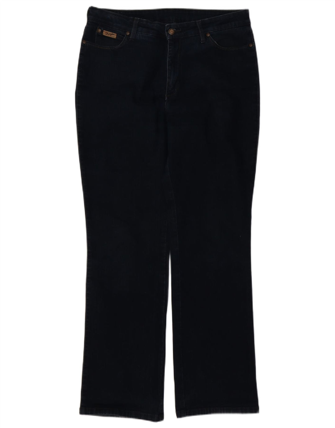 WRANGLER Damen Regular Bootcut Jeans W34 L32 Marineblaue Baumwolle