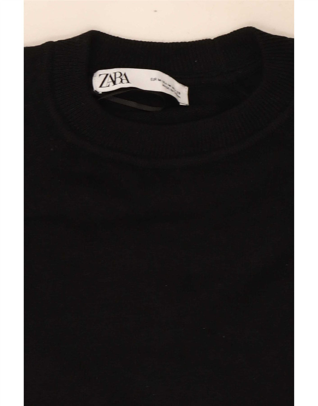 Zara Damen Crop-Oversize-Blusenoberteil UK 14 Medium Schwarz