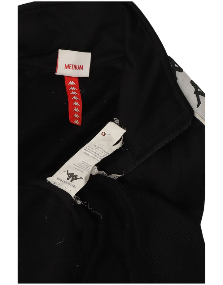 Kappa Womens Graphic Trainingsanzug Top Jacke UK 12 Medium Black Colourblock