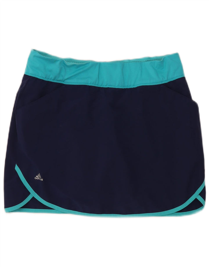 Adidas Damen Skort UK 14 Medium Marineblau Polyester
