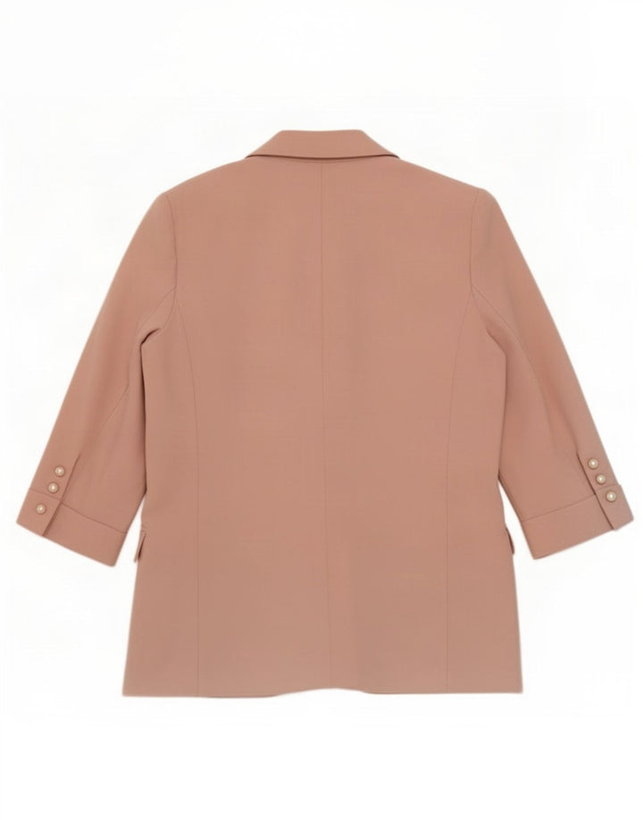 Zara Damen-Blazer mit 3/4-Ärmeln, offen, UK 14, Mittelrosa, Polyester