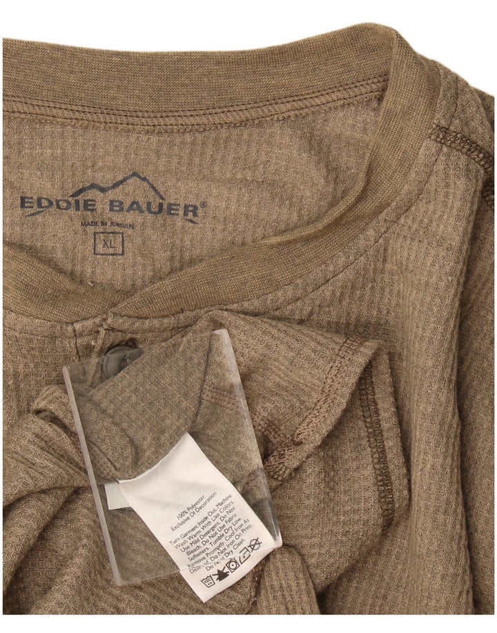 Eddie Bauer Herren-Top, langärmelig, groß, beige, Polyester