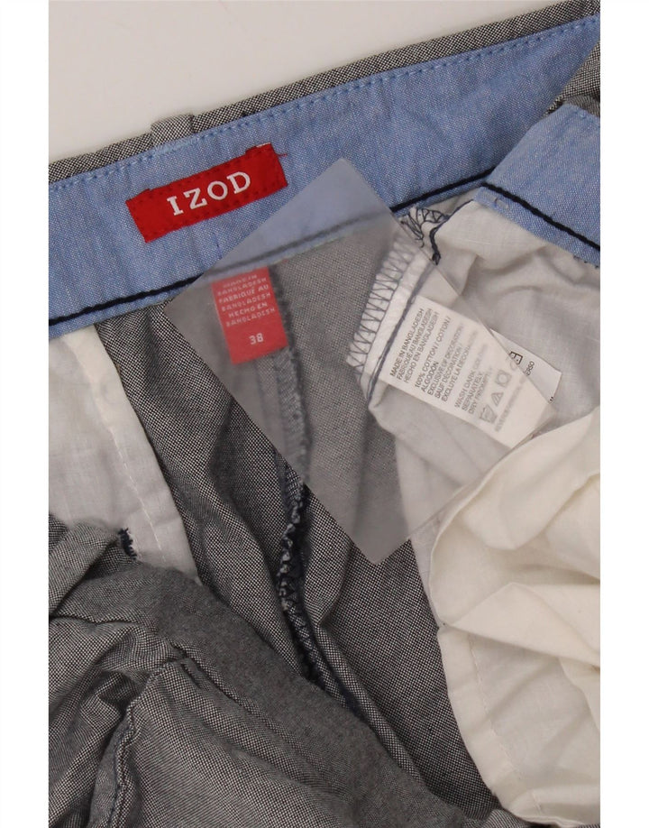 Izod Herren Chinoshorts W38 XL Grau Baumwolle