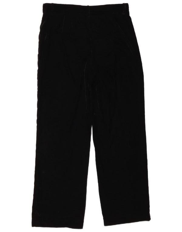 Zara Damen Gerade Samt-Freizeithose XL W32 L33 Schwarz Polyester