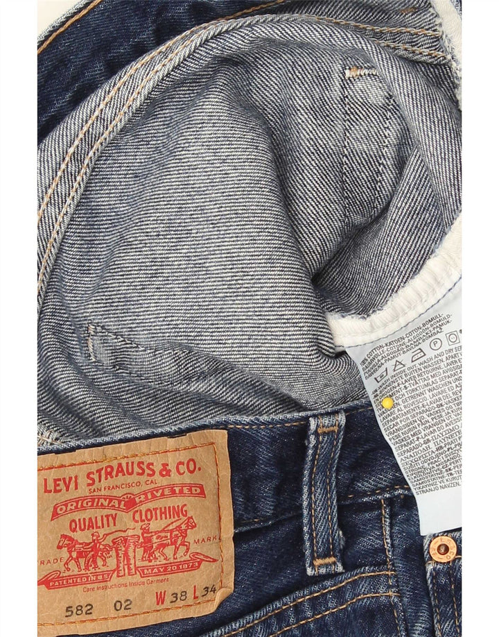 Levi's Herren 582 Straight Jeans W38 L34 Blaue Baumwolle