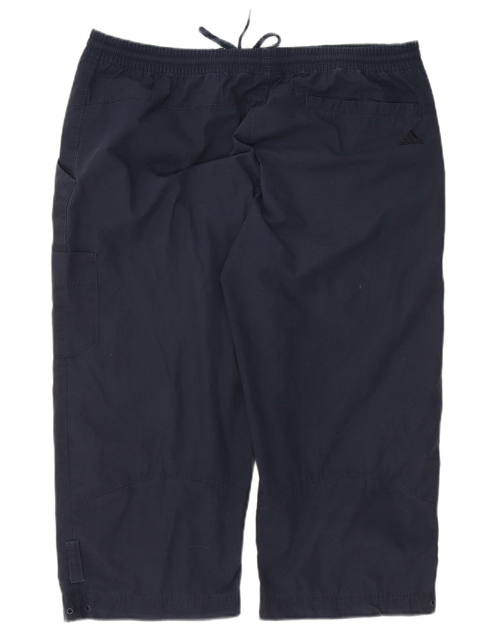 ADIDAS Mens Bermuda Sport Shorts Large  Navy Blue Cotton