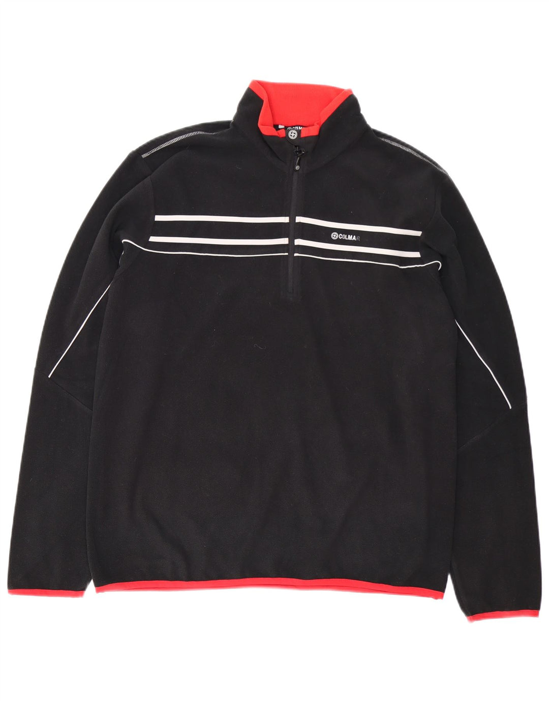 Colmar Herren-Fleecepullover mit Reißverschluss am Hals, 2XL, schwarzes Polyester