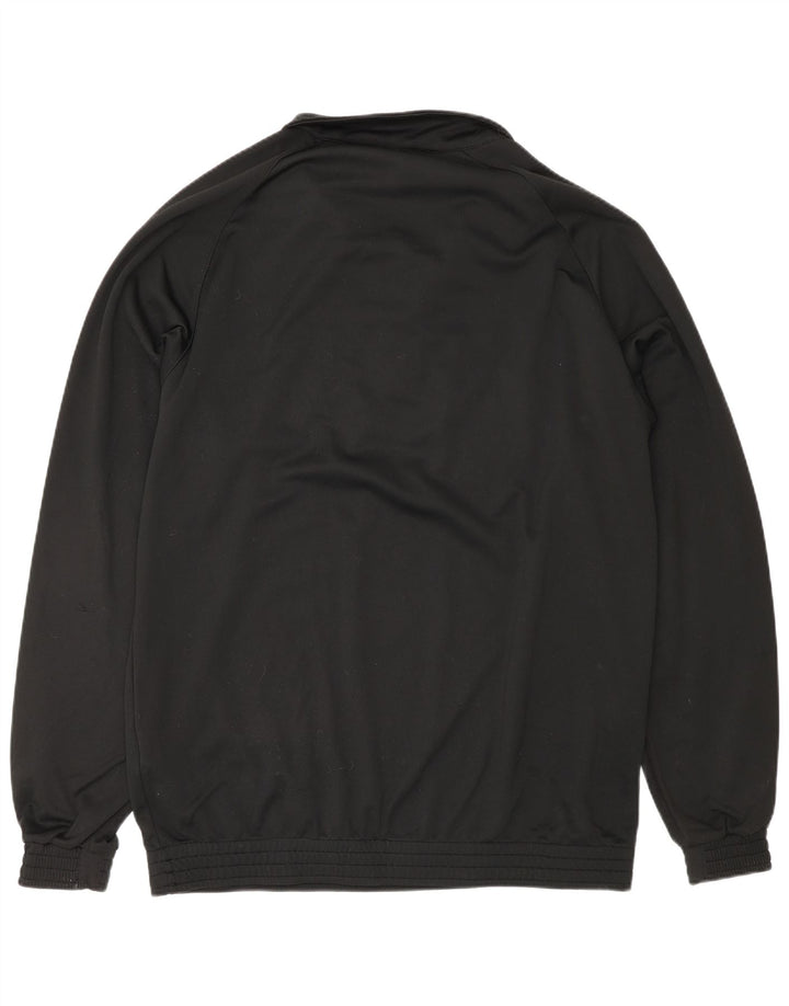 Umbro Herren-Trainingsanzug-Oberteil mit Reißverschluss am Hals, großes schwarzes Polyester
