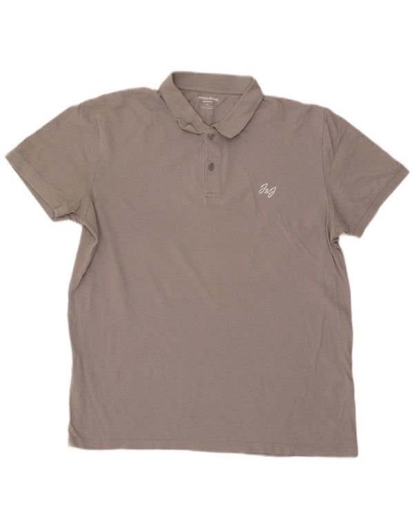 Jack & Jones Herren Poloshirt XL Grau Baumwolle