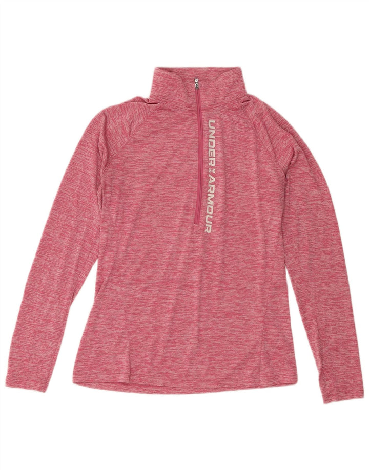 Under Armour Damen-Trainingsanzug mit Grafik-Pullover, Gr. 14, groß, rosa gefleckt