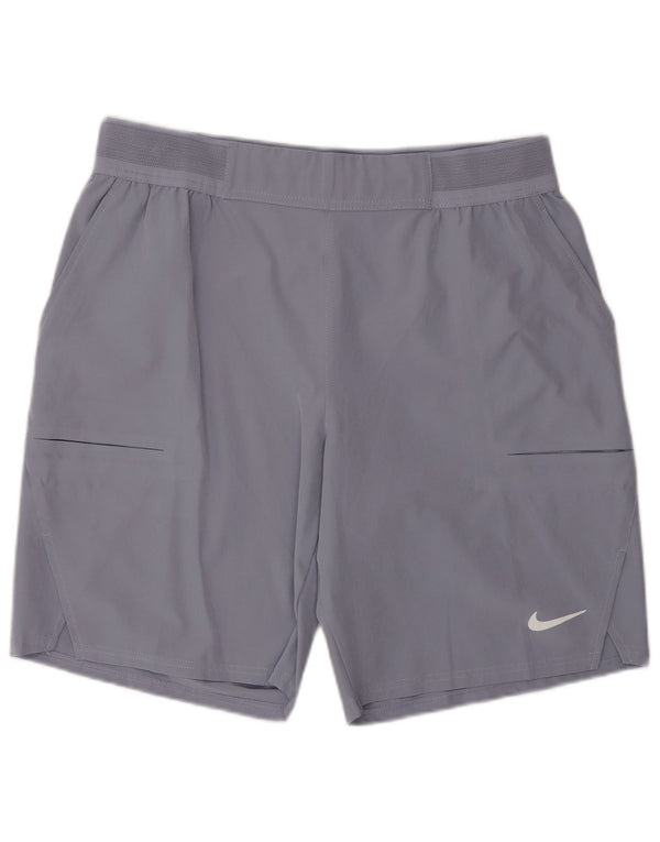 Nike Damen Dri Fit Standard Fit Sport Shorts UK 16 Large Lila Polyester