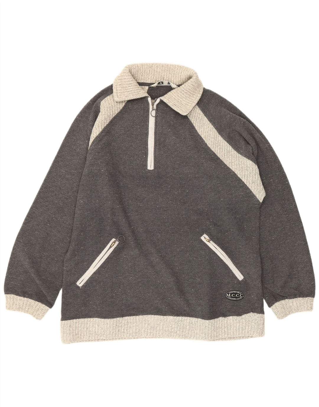 Lotto Damen-Pullover, übergroß, Rollkragen, UK 12, Mittelgrau meliert