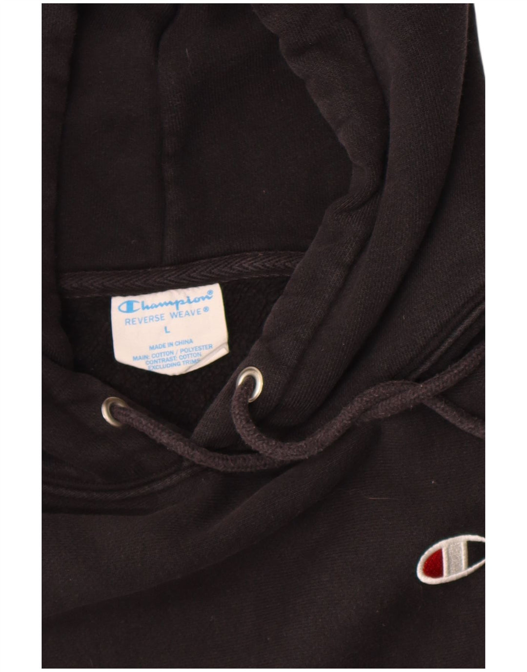 Champion Reverse Weave Kapuzenpullover für Herren, groß, aus schwarzer Baumwolle