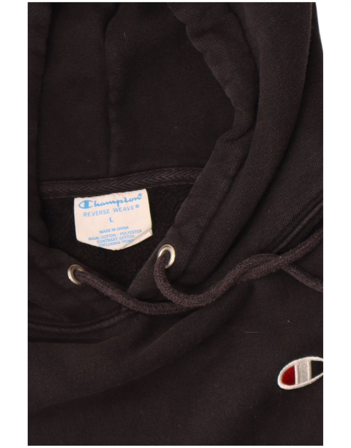 Champion Reverse Weave Kapuzenpullover für Herren, groß, aus schwarzer Baumwolle