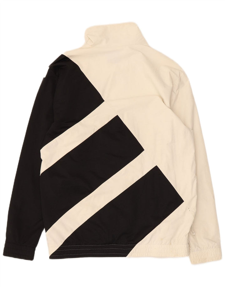Adidas Herren-Trainingsanzugoberteil mit Grafik, mittelweißes Colourblock-Polyamid