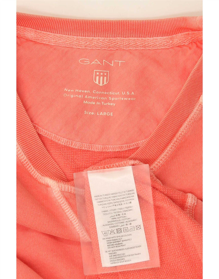 Gant Herren-Top, langärmelig, groß, rosa, Baumwolle