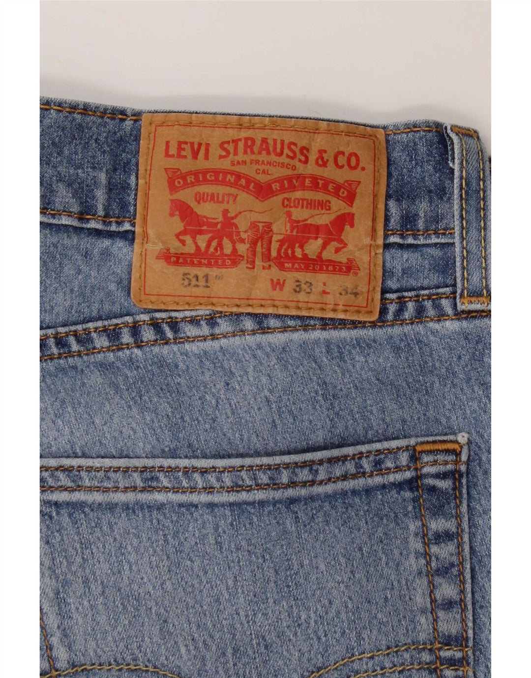 Levi's Herren 511 Slim Jeans W33 L34 Blaue Baumwolle
